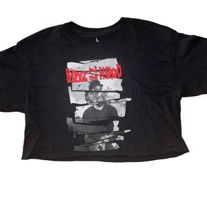 Boys N The Hood Women’s T-Shirt Crop Top Black Size Large 90’s Retro Y2K